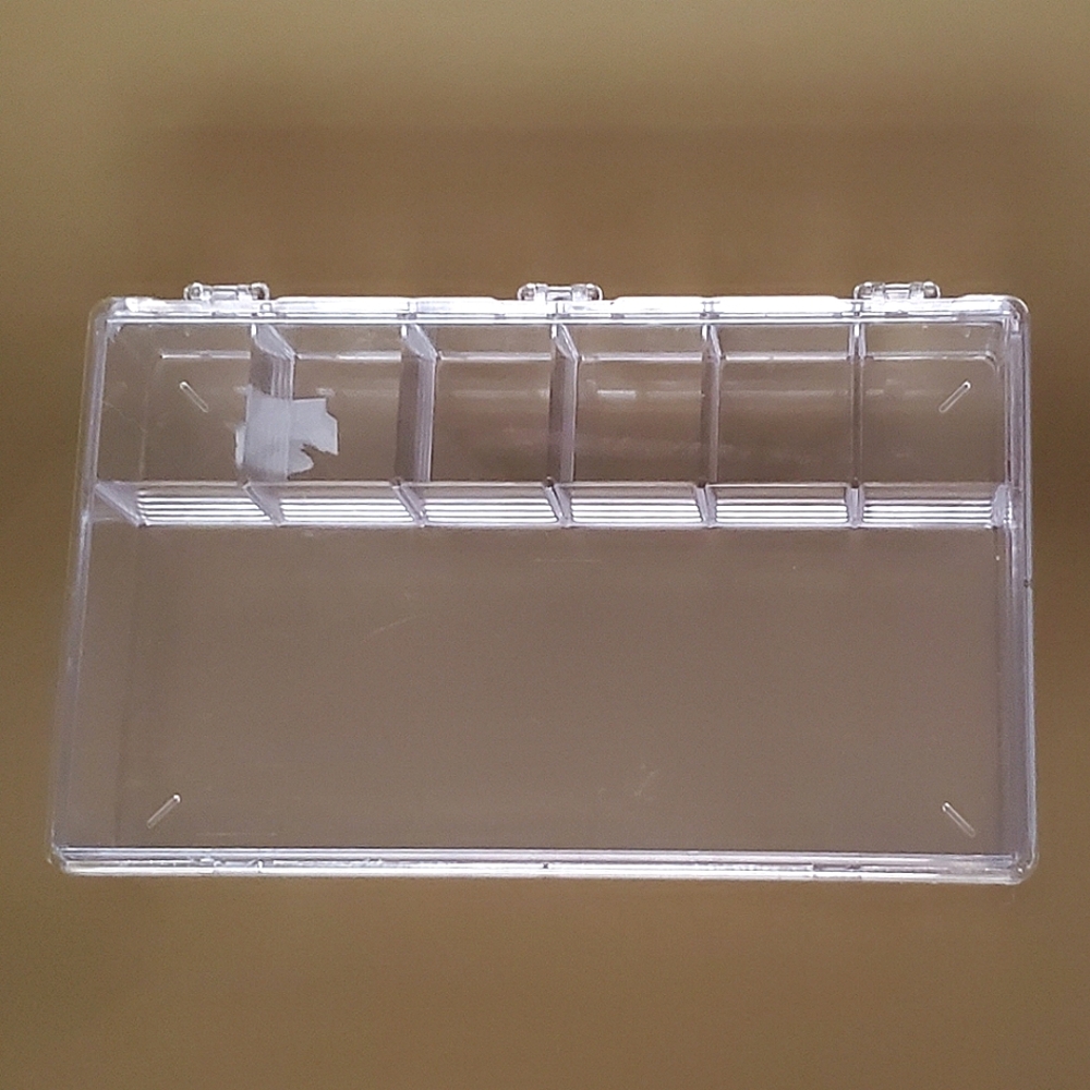 The Container Store Clear 7-Part 10 1/2" x 6 3/4" Organizer Box